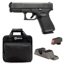 GLOCK G23 Gen5 Compact .40 S&W 4.02in 3x 13rd Mags Semi-Automatic Pistol and TRIJICON HD XR Night Sights for Glock Standard Frames, GRITR Soft Black Pistol Case - Glock