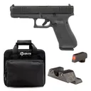 GLOCK G17 Gen5 Full Size 9mm 4.49in 17rd Mags Semi-Automatic Pistol and TRIJICON HD XR Night Sights for Glock Standard Frames, GRITR Soft Black Pistol Case - Glock
