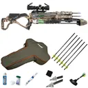EXCALIBUR Twinstrike TAC2 Crossbow Package with T-Handle Arrow Puller, Quill 16.5in Carbon 6-Pack Crossbow Arrows, Tomb Crossbow Case, Boltcutter 150 Grain 6-Pack Broadheads, Crossbow Maintenance Utility Pack and GRITR Microfiber Cleaning Cloth - Excalibur Crossbow