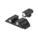 NIGHT FISION White Front Ring/White Rear Rings Night Sight Set for Glock 17/19/34 (GLK-001-003-WGWG) - Night Fision