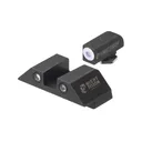 NIGHT FISION White Front Ring/Black Rear Rings Night Sight Set for Glock 17/19/34 (GLK-001-003-WGZG) - Night Fision