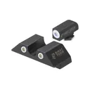 NIGHT FISION White Front Ring/U Notch White Rear Rings Night Sight Set for Glock 42/43/43X (GLK-003-007-WGWG) - Night Fision