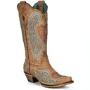 CORRAL Women's Sand Heart And Wings Overlay And Embroidery And Studs Boots (A4235-M-05) - Corral