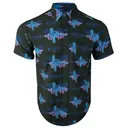 RETRO RIFLE Da Flamingo Black Button Down Shirt, XXL (DOFLAMINGO-XXL) - Retro Rifle