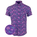 RETRO RIFLE Rising Palm Purple Button Down Shirt, Large (RISINGPALMPURPLE-L) - Retro Rifle