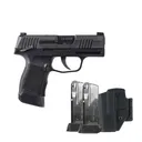 SIG SAUER TacPac P365 9mm 3.1in Black X-Ray 3 Polymer Grip Manual Safety Pistol with Holster and 3x 12rd Mags (365-9-BXR3P-MS-TACPAC) - Sig Sauer