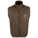 DRAKE Delta Quilted Fleece Lined Dark Earth Vest (DW1171-DEA) - Drake