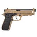 TAURUS PT92 9mm 5in 2x 17rd Mags FDE Pistol with Black Hogue Grips (1-92015AA-H) - Taurus