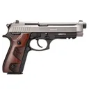 TAURUS PT92 9mm 5in 2x 17rd Mags Black/Tungsten Pistol w/ Walnut Wood Grips (1-92015C1-HW2) - Taurus
