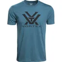 VORTEX Mens Core Steel Blue Heather Logo Short Sleeve T-Shirt (120-16-SBH) - Vortex
