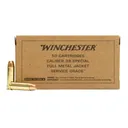 WINCHESTER Service Grade .38 Special 130Gr FMJ 50rd Box Ammo (SG38W) - Winchester