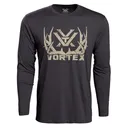 VORTEX Men's Full-Tine Charcoal Heather Long Sleeve T-Shirt (VOR-221-05-CHH) - Vortex