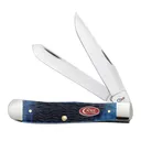 CASE XX Trapper Navy Blue Bone with Red Shield 2-Blade Pocket Knife (07051) - Case Xx