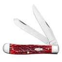CASE XX Trapper Peach Seed Jig Dark Red Bone CS 2-Blade Pocket Knife (31950) - Case Xx