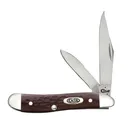 CASE XX Peanut Jigged Brown Synthetic 2-Blade Pocket Knife (00046) - Case Xx