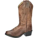 SMOKY MOUNTAIN BOOTS Kid's Annie Brown Leather Cowboy Boots (3435) - Smoky Mountain Boots