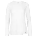 HOT CHILLYS Women's Peach Skins Solid White Crewneck Shirt (HC3050-823) - Hot Chillys
