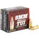 FORT SCOTT MUNITIONS 9mm 125gr Subsonic 20rd/Box Handgun Ammo (9MM-125-SCVSS) - Fort Scott Munitions