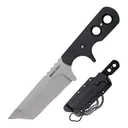 COLD STEEL Mini Tac Tanto 3.75in Blade Black Griv-Ex Handle Fixed Knife with Sheath (CS-49HTF) - Cold Steel