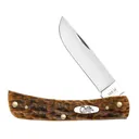 CASE XX Sod Buster Jr Peach Seed Jig Amber Bone CS Pocket Knife (30092) - Case Xx