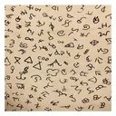 WYOMING TRADERS Brand Tan Regular Silk Scarf (BRT) - Wyoming Traders