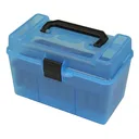 MTM Deluxe 50 Round Clear Blue Ammo Box with Handle (H50-R-MAG-24) - MTM Case-gard