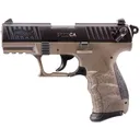 WALTHER P22 .22 L.R. 3.4in 10rd CA FDE Black Pistol (5120363) - Walther