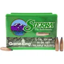 Sierra Bullets GameKing, .224 Diameter, 22 Caliber, 65 Grain, Spitzer Boat Tail, 100 Count 1395 - Sierra