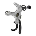 T.R.U. BALL ARCHERY Blade Pro Flex Adjustable Finger Pieces Medium Black/QuickSilver Release Aid (TBPF-BKQS-M) - TRU Ball