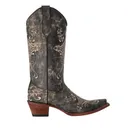 CIRCLE G by CORRAL Womens Black Crackle/Bone Embroidery Boots (L5048-LD) - Corral