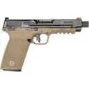 SMITH & WESSON M&P 5.7 5.7x28mm 5in 22rd Threaded Barrel No Thumb Safety FDE/Black Internal Hammer Fired Pistol (14078) - Smith & Wesson
