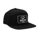 GRITR One Size Casual Trucker Hat for Everyday Wear w/ Patch & Flat-Bill Visor, Black - Gritr
