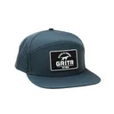 GRITR One Size Casual Trucker Hat for Everyday Wear w/ Patch & Flat-Bill Visor, Light Navy - Gritr