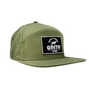 GRITR One Size Casual Trucker Hat for Everyday Wear w/ Patch & Flat-Bill Visor, Loden - Gritr