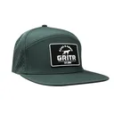 GRITR One Size Casual Trucker Hat for Everyday Wear w/ Patch & Flat-Bill Visor, Steel Green - Gritr