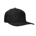 GRITR One Size Casual Trucker Hat for Everyday Wear w/ Patch & Pre-Curved Visor, Black - Gritr