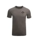 GRITR Cotton Blend Crewneck Short Sleeve T-Shirt - Gray, Mountain Logo - Gritr