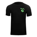 GRITR Cotton Blend Crewneck Short Sleeve T-Shirt - Black, Night Vision - Gritr
