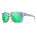 WILEY X EYEWEAR Trek Sunglasses with Gloss Crystal Light Grey Frame and Captivate Polarized Green Mirror Lens (AC6TRK07) - Wiley X Eyewear