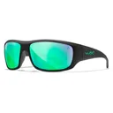 WILEY X EYEWEAR Omega Jacob Wheeler Signature Edition Sunglasses with Matte Black Frame and Captivate Polarized Green Mirror Lens (ACOME22) - Wiley X