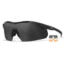 WILEY X EYEWEAR Vapor Comm Shooting Sunglasses with Matte Black Frame and Grey/Clear/Rust Lens (3552) - Wiley X Eyewear
