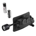 STREAMLIGHT Sidewinder Stalk Mailer Pack Black Helmet Light with Helmet Clip, ARC Rail Mount and Assembly, CR123A, AA Alkaline Battery (14311) - Streamlight