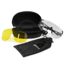 GRITR Shooting Safety Glasses w/ Interchangeable Lenses & Eva Case, Black Frame - GRITR
