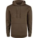 DRAKE Men's The Back Eddy Embossed Chocolate Chip Solid Hoodie (DS2298-CHC) - Drake
