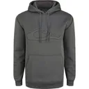 DRAKE Men's The Back Eddy Embossed Castlerock Gray Solid Hoodie (DS2298-CRG) - Drake