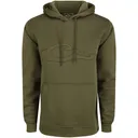 DRAKE Men's The Back Eddy Embossed Kalamata Olive Solid Hoodie (DS2298-KMO) - Drake