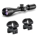 HAWKE Vantage AO IR 4-12x40mm 1in Rimfire .17HMR Riflescope With Match Mount 1in Medium Weaver Scope Rings (14241+22113) - Hawke