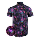 RETRO RIFLE Tropics Purple Button Down Shirt, Medium (TROPICSPURPLE-M) - Retro Rifle