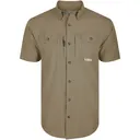 DRAKE Men's Wingshooters Trey Timber Wolf Khaki SS Shirt (DS2600-TWK) - Drake