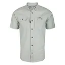 DRAKE Men's Frat BD Houndstooth Check Quarry SS Shirt (DS2275-QRY) - Drake